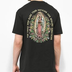 DGK Graphic Tee Virgin Mary Roses Black Streetwear Tee XL